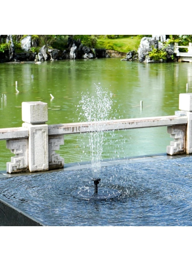 مضخة نافورة شمسية 2.5 واط مع 6 رؤوس رشاش، نافورة حمام الطيور الشمسية للحدائق، البرك، حمامات السباحة، أحواض السمك والاستخدامات الخارجية – نافورة مائية شمسية فعالة مع ارتفاعات رشاش قابلة للتعديل - Image 4